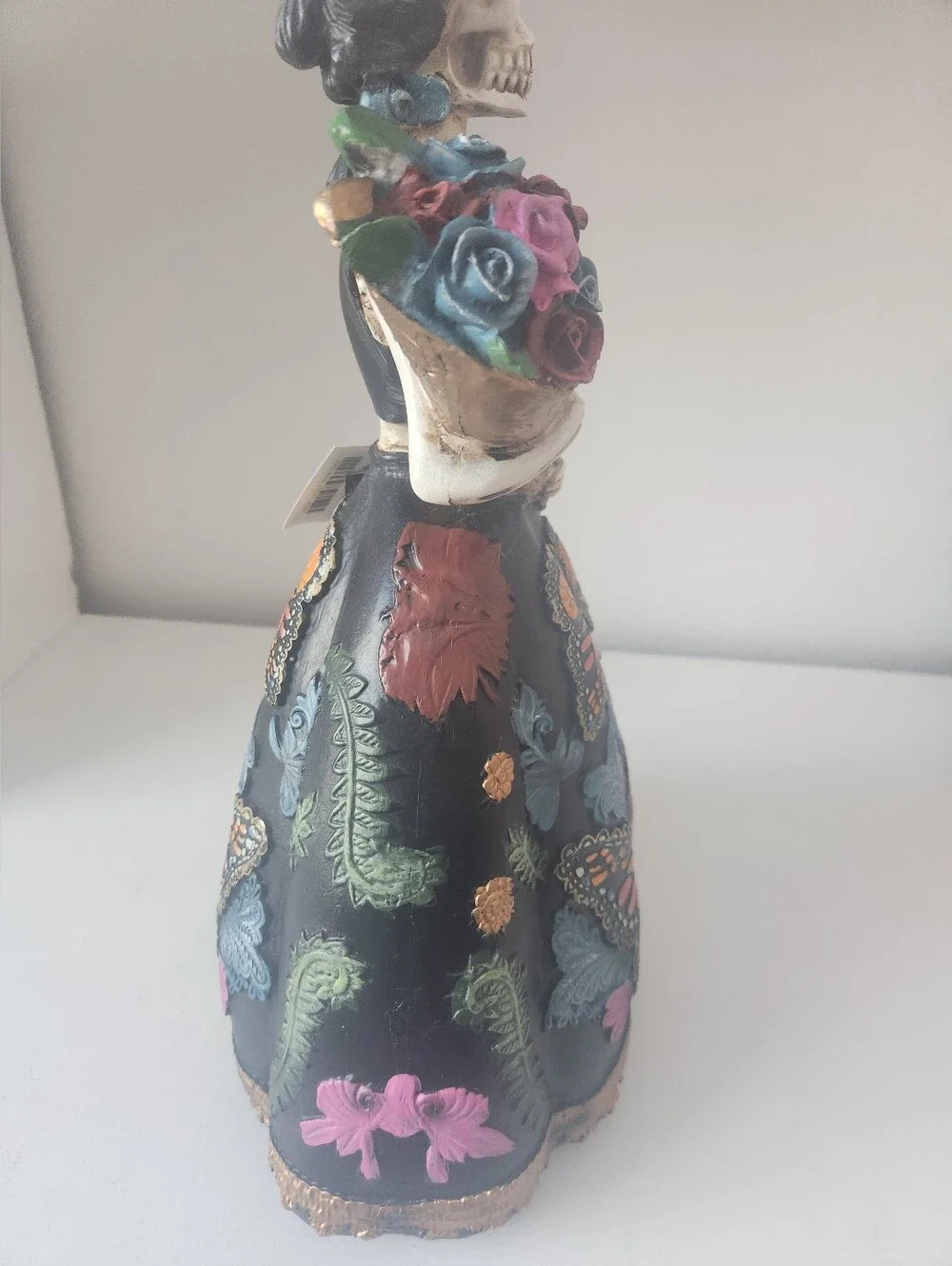 Day of the Dead Black Butterfly Dress Figurine - Decorative Women’s Accessory
